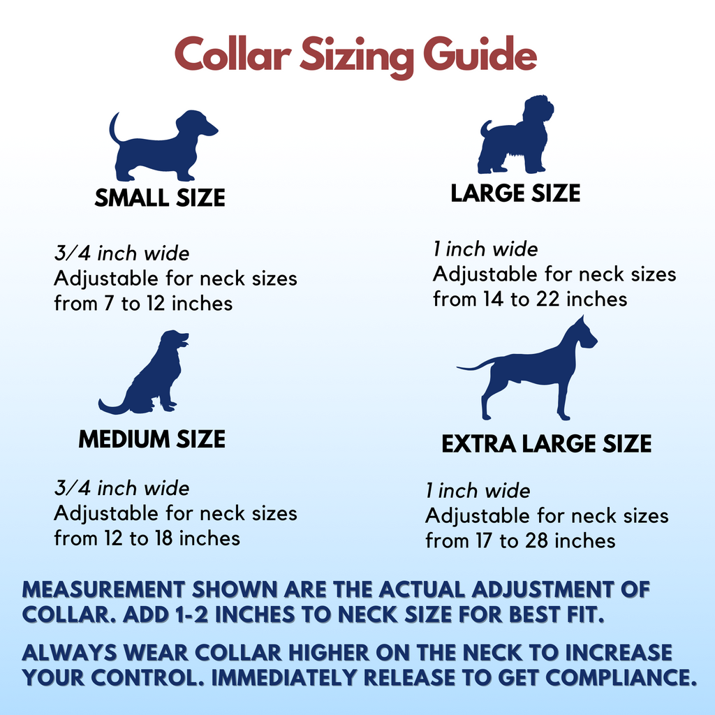 Biothane O-Ring Collar Sizing guide