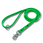 Jim Hodges Dog Training Inc. Green Biothane Dog Training Leash with stainless steel snap hook, waterproof odor-proof durable dog leash for professional training, walking and outdoor use, lightweight heavy-duty leash for all breeds