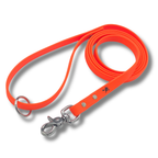 Jim Hodges Dog Training Inc. Orange Biothane Dog Training Leash with stainless steel snap hook, waterproof odor-proof heavy-duty dog leash for training, walking and outdoor use, durable lightweight leash for all breeds