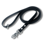 Jim Hodges Dog Training Inc. Black Biothane Dog Training Leash with stainless steel snap hook, waterproof odor-proof heavy-duty leash for professional dog training and walking, durable lightweight leash for all breeds