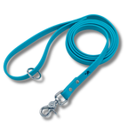 Jim Hodges Dog Training Inc. Teal Biothane Dog Training Leash with stainless steel snap hook, waterproof odor-proof heavy-duty dog leash for professional training and walking, durable lightweight leash for all breeds