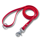 Jim Hodges Dog Training Inc. Red Biothane Dog Training Leash with stainless steel snap hook, waterproof odor-proof heavy-duty dog leash for professional training and walking, durable lightweight leash for all breeds