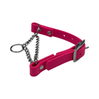 Pink Martingale Collar for Dogs – adjustable, durable collar with stainless steel chain and buckle, designed for gentle training and control.