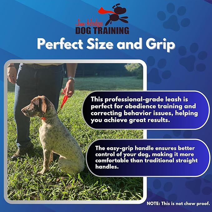 Perfect size and grip Biothane pull tab for dog training, designed for obedience correction and easy control during walks.